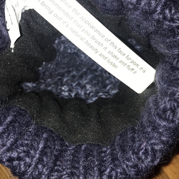 NWT Free People Happy Trails Stripe Pom Beanie Blue main image 6